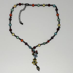 Vintage Sparkling Multi Color Pentant Necklace